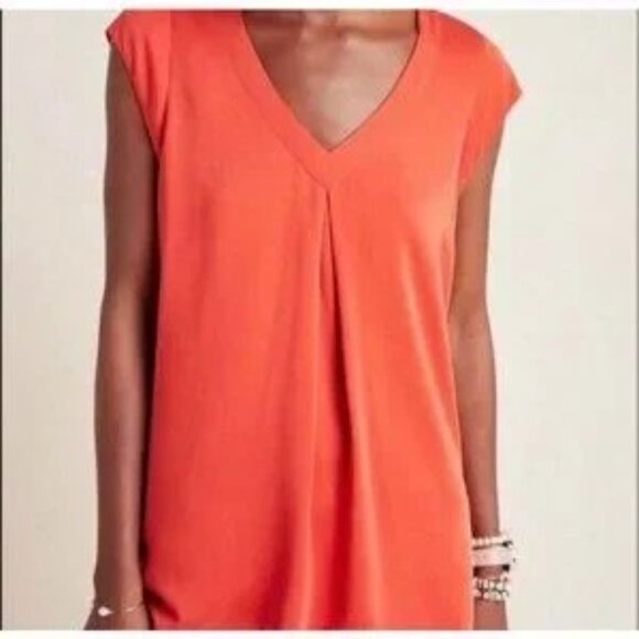 Anthropologie Maeve Ally Crupo Tunic Red Color Sz LargeNWT - Picture 1 of 6